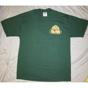 Vintage Dover Downs Slots Dark Green Delaware Shirt Mens L USA 90s